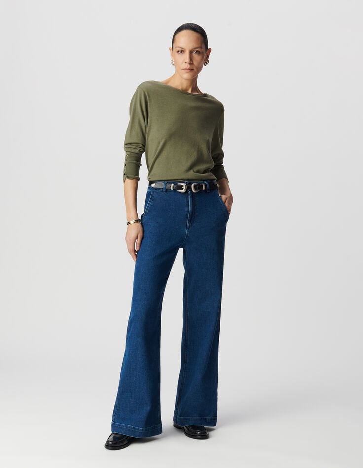 ikks Cardigan kaki réversible devant/dos Femme