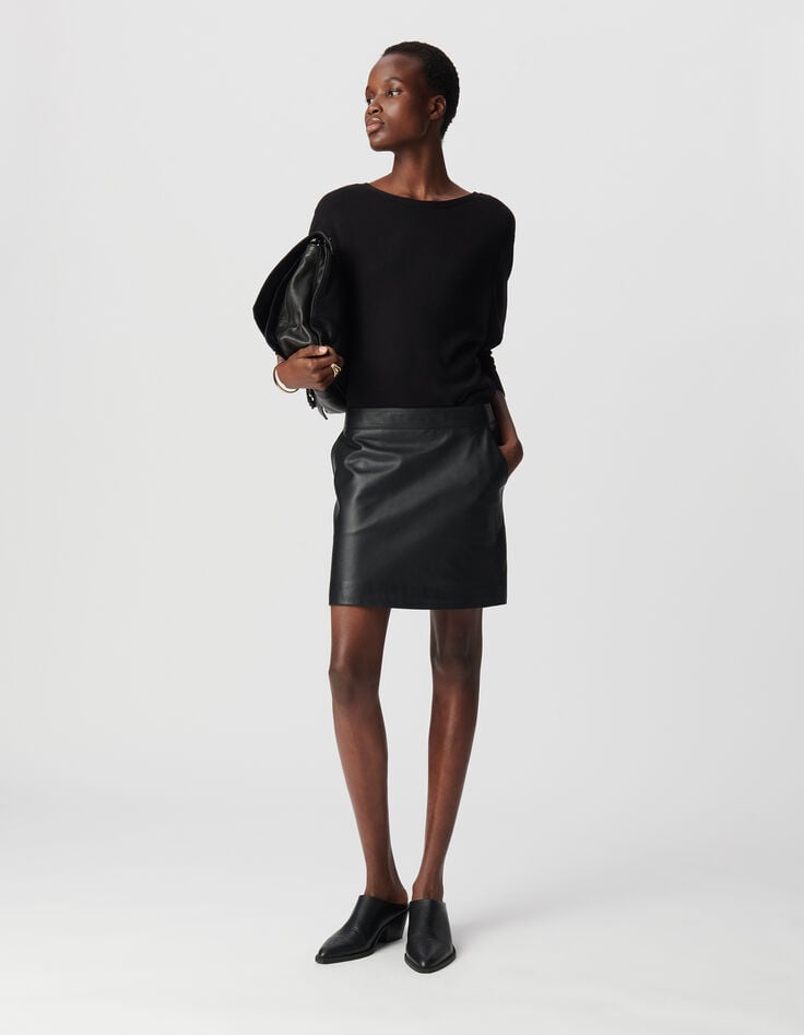 ikks Cardigan maille tricot noir réversible femme