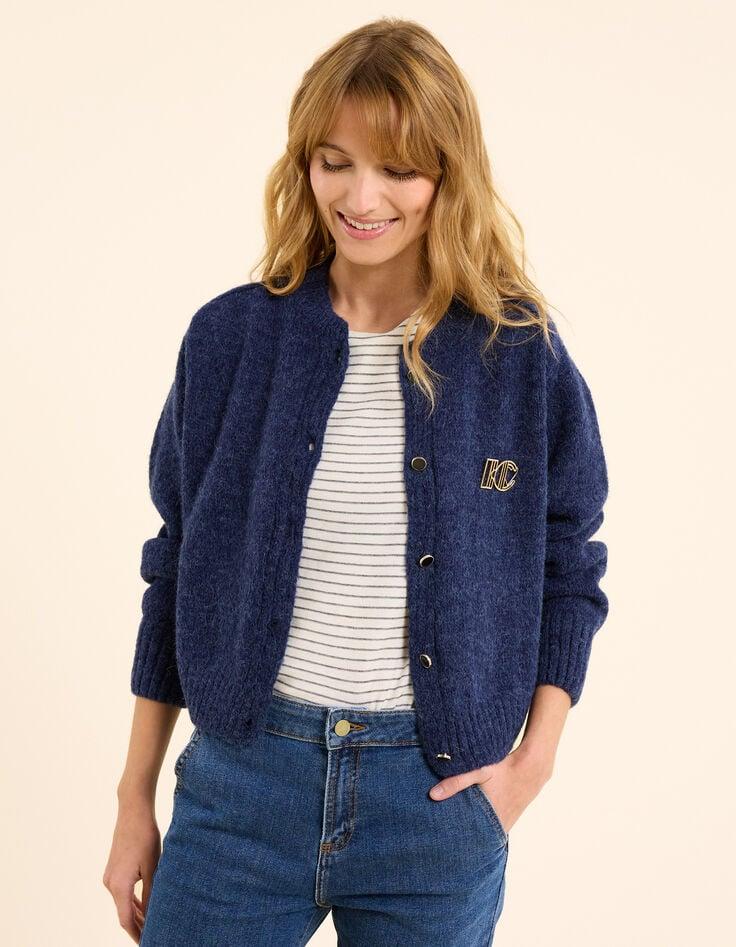 ikks Cardigan marine tricot broche amovible I.Code