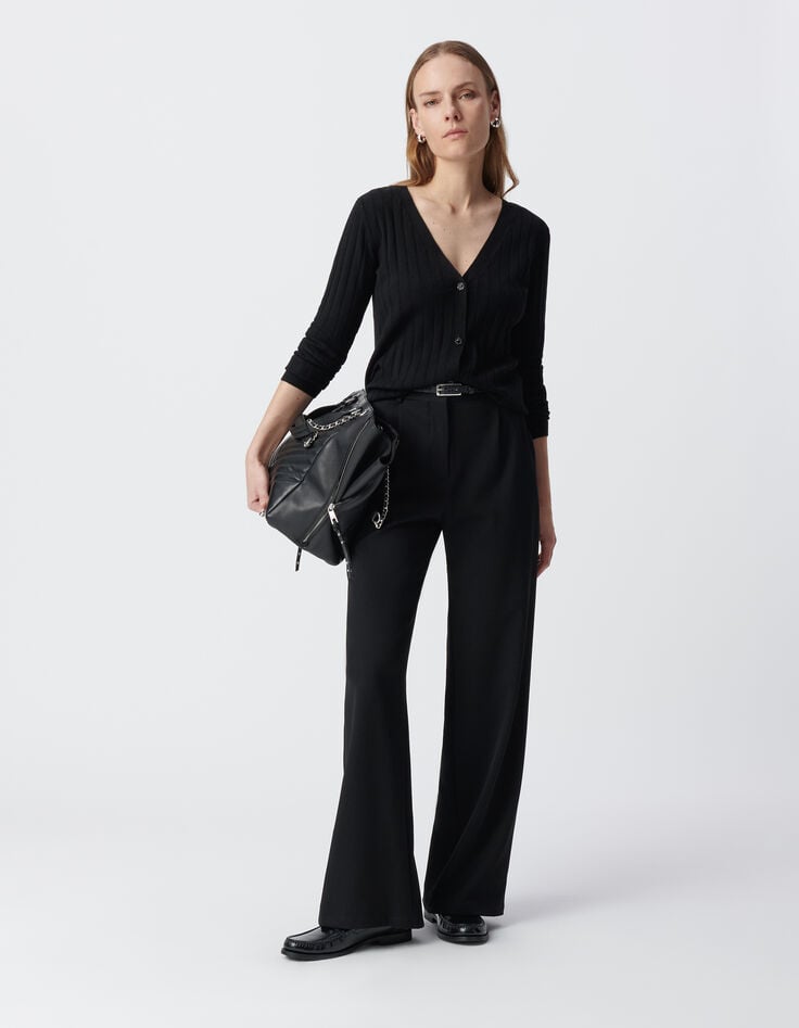 ikks Cardigan noir tricot boutons fantaisie Femme