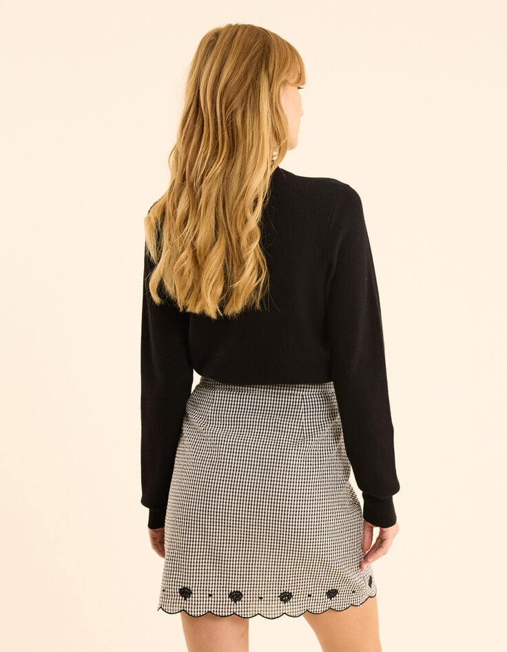 Ikks Cardigan Noir Tricot Col Polo I.Code