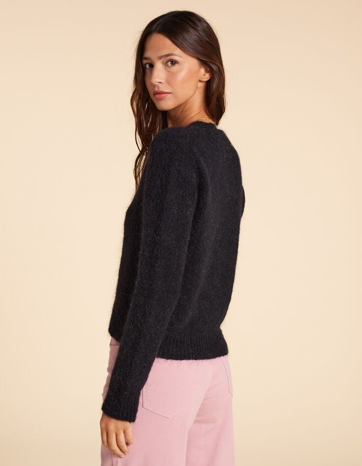Ikks Cardigan Noir Tricot Fantaisie I.Code