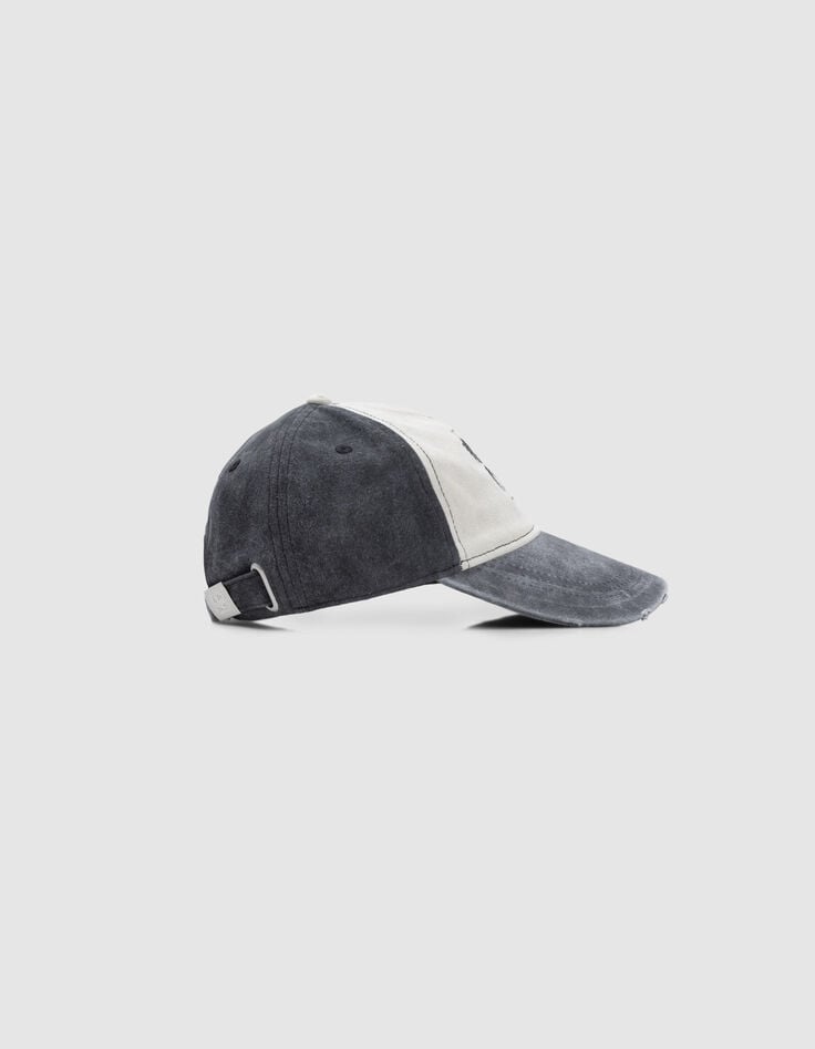Ikks Casquette Noire Et Beige Visière Grise Garçon