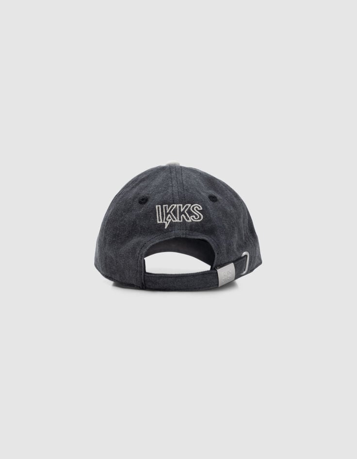Ikks Casquette Noire Et Beige Visière Grise Garçon
