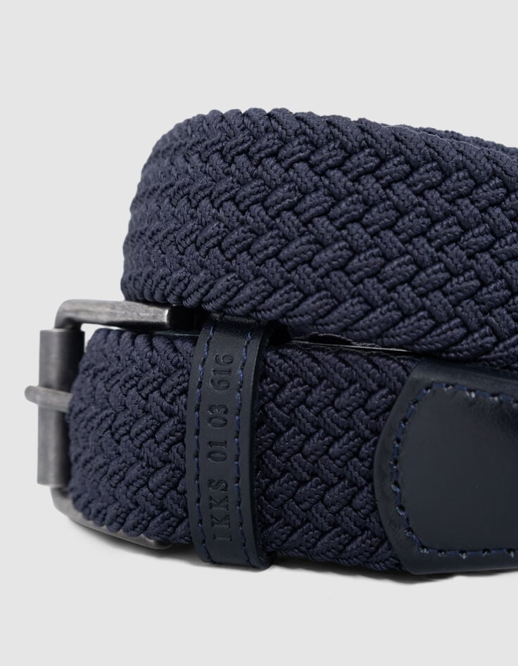 Ikks Ceinture Bleue Tressée Homme