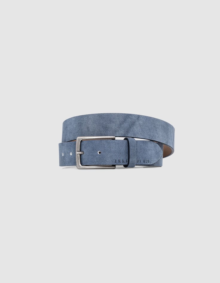 ikks Ceinture marine cuir Homme