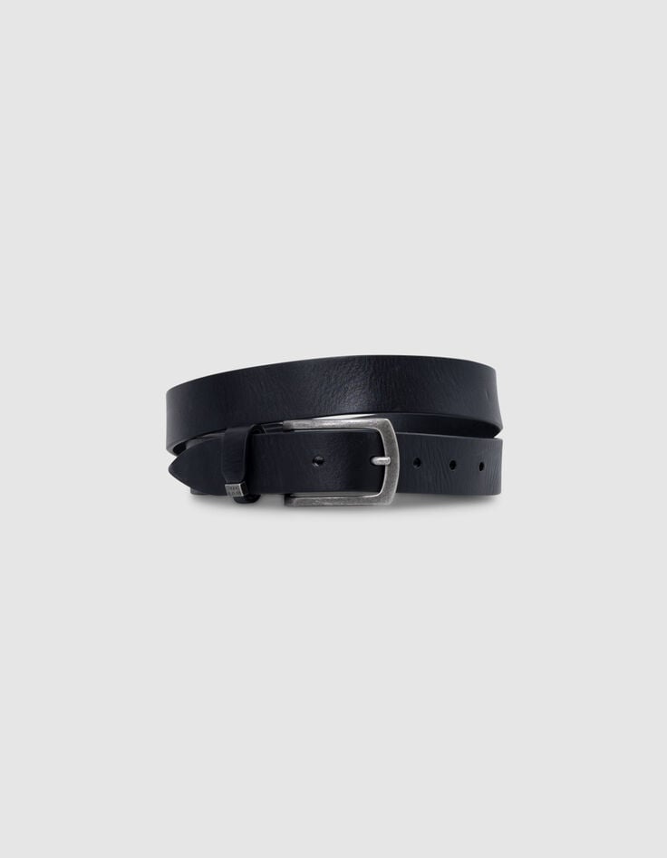 ikks Ceinture noire cuir Homme