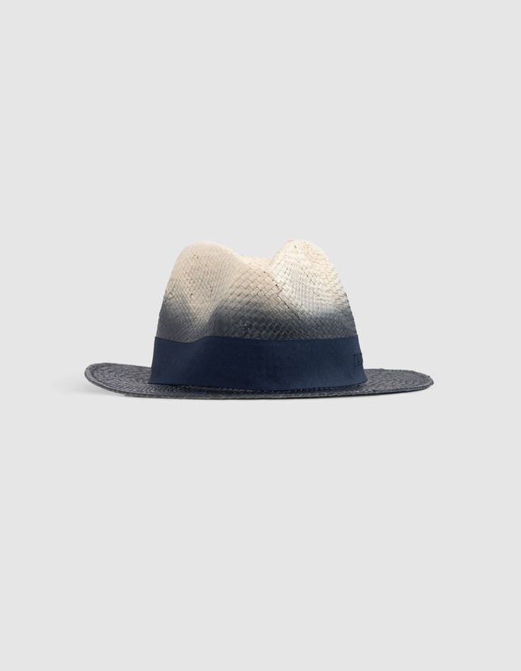 Ikks Chapeau Beige Et Marine Effet Deep Dye Garçon
