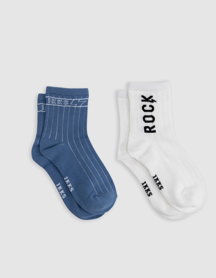 Ikks Chaussettes Bleues Et Blanches Garçon