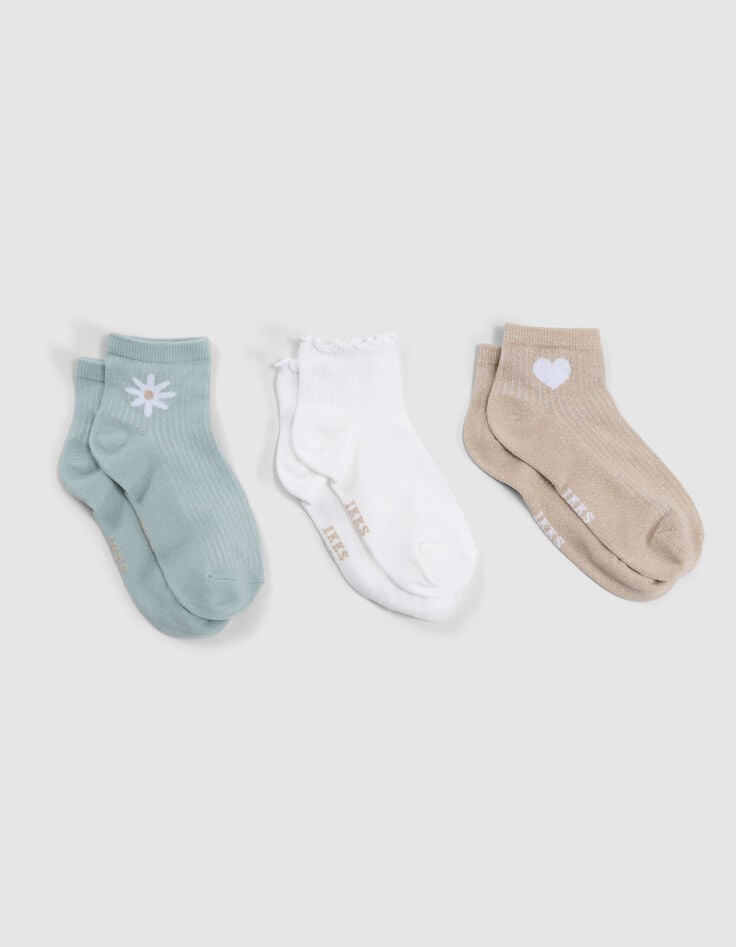 Ikks Chaussettes écrues Vert D'eau Dorées Fille