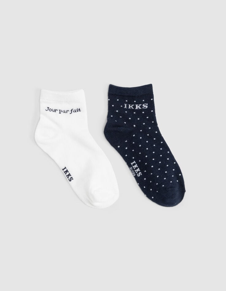 ikks Chaussettes marine et blanches garçon