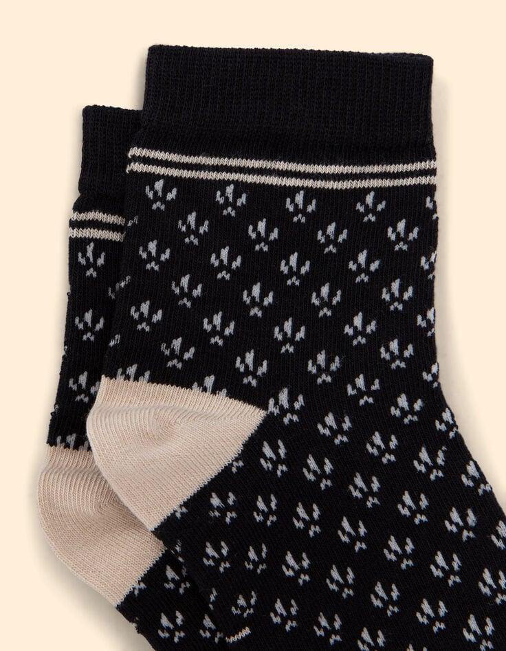 Ikks Chaussettes Noires Beige Camel I.Code