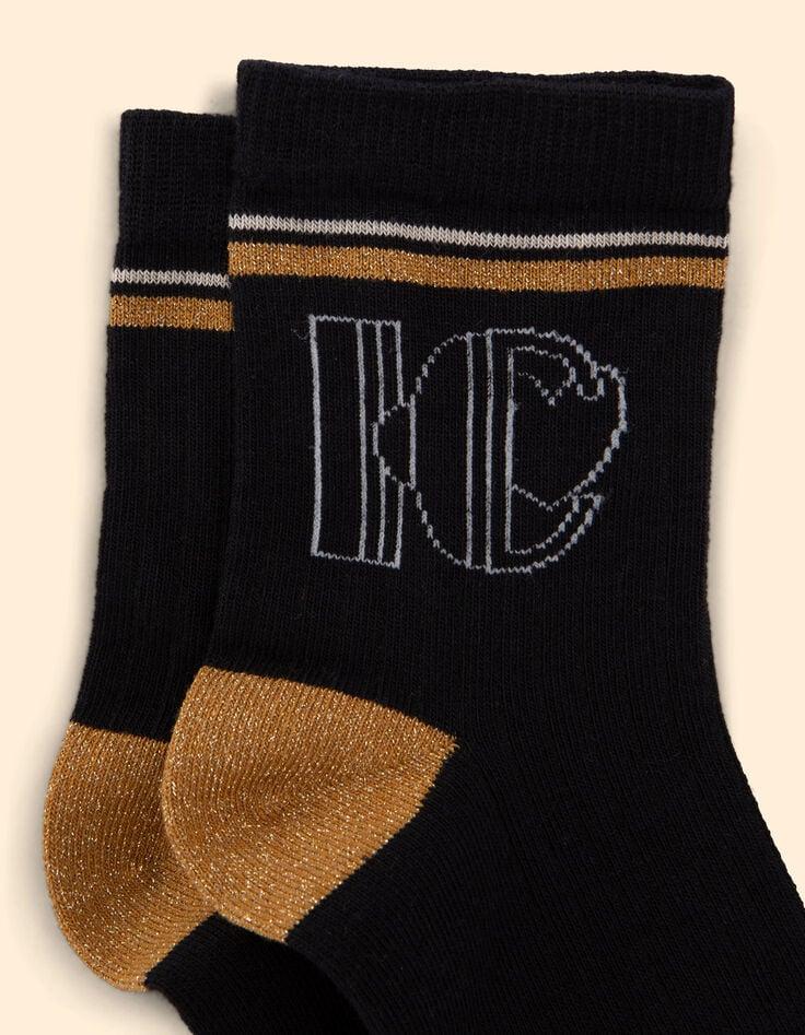 Ikks Chaussettes Noires Beige Camel I.Code