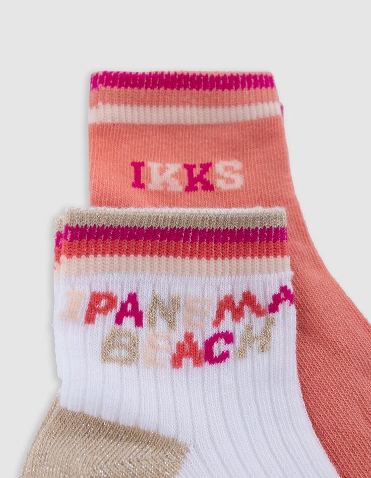 Ikks Chaussettes Roses écrues Corail Fille