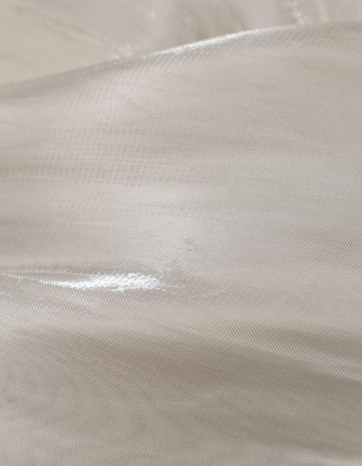 Ikks Chemise Beige Doré Lamée à Nouer Femme