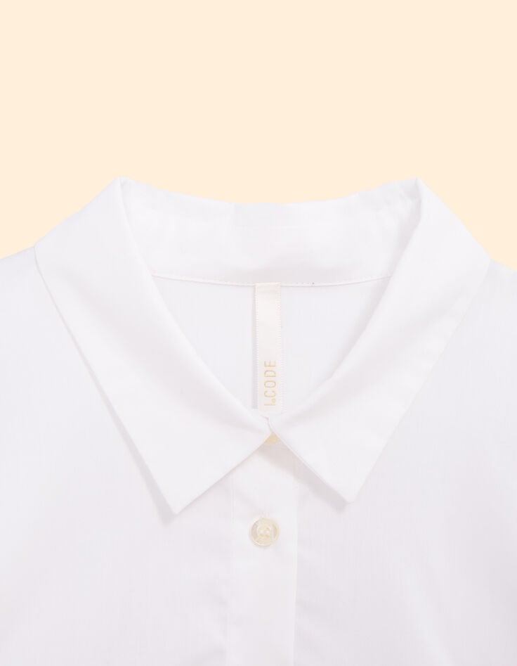 Ikks Chemise Blanc Cassé Brodée Cœur I.Code