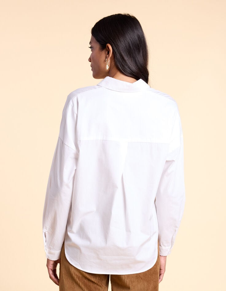 Ikks Chemise Blanc Cassé Brodée Cœur I.Code