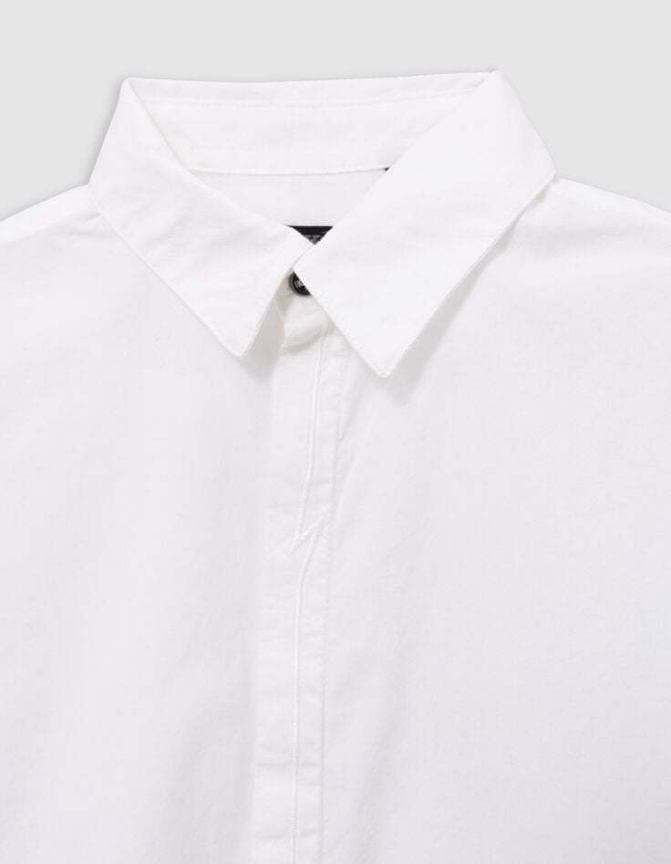 Ikks Chemise Blanche Patte Brodée éclair Garçon