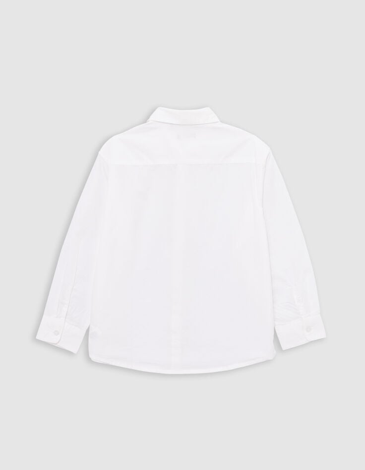 Ikks Chemise Blanche Patte Brodée éclair Garçon