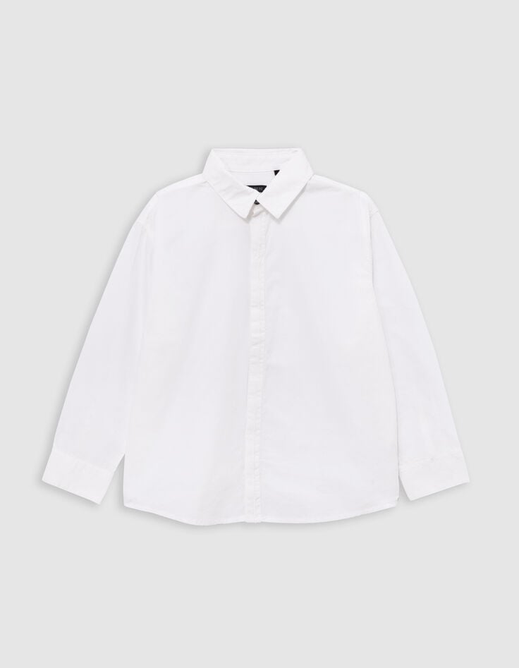 ikks Chemise blanche patte brodée éclair garçon