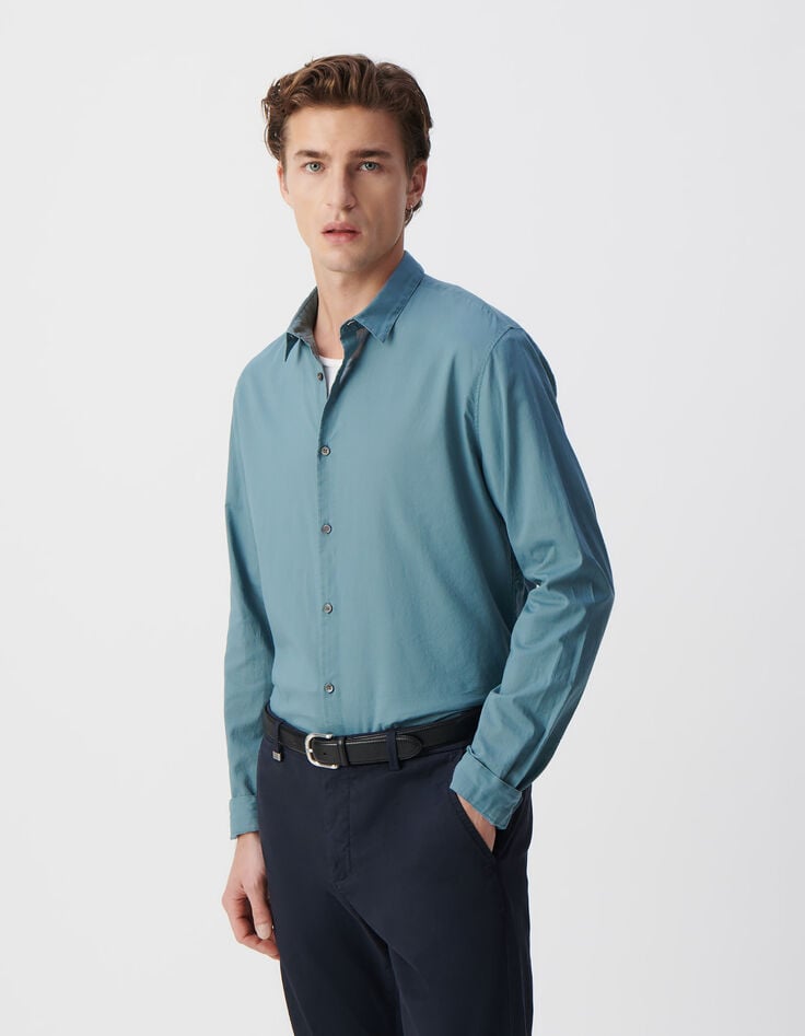 Ikks Chemise EASY Orage Voile De Coton Bio Homme