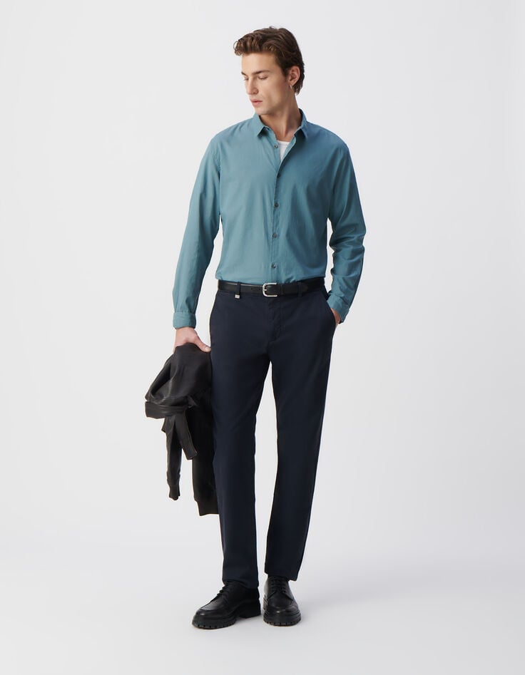 ikks Chemise EASY orage voile de coton bio Homme