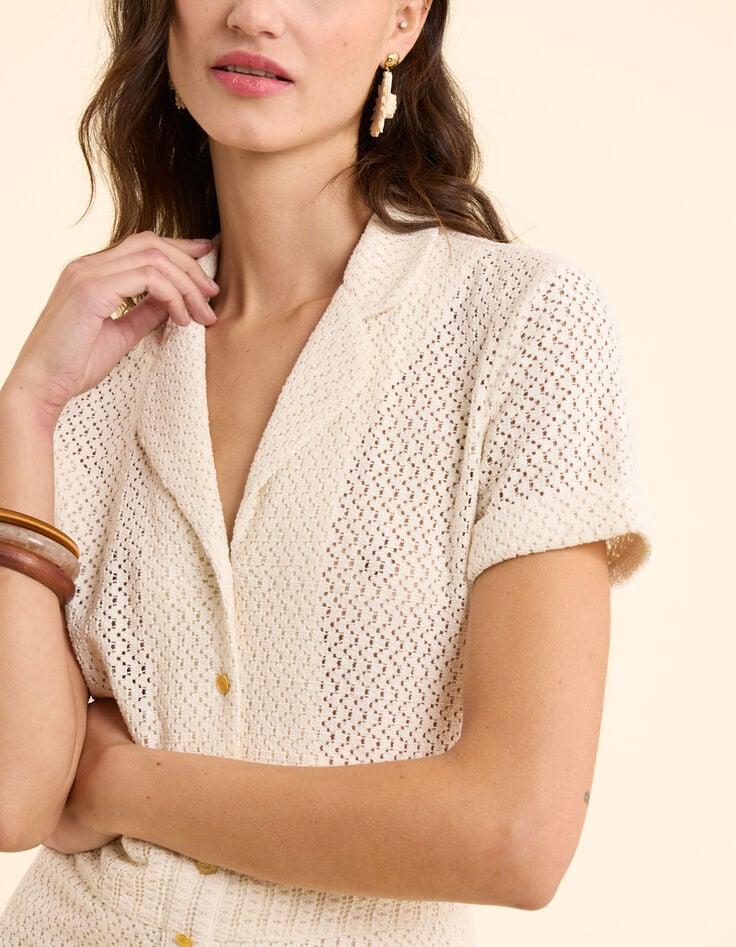 ikks Chemise écrue dentelle manches courtes I.Code