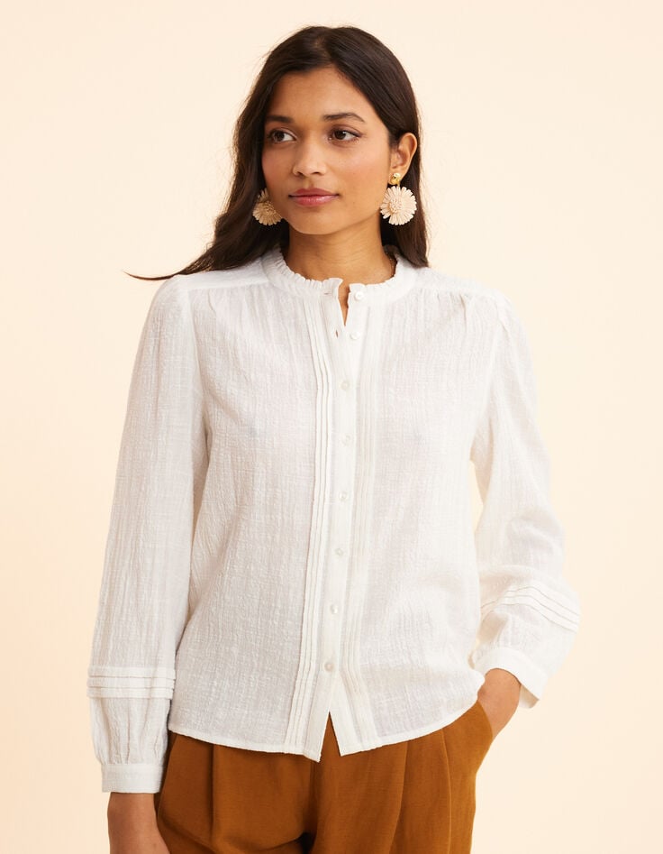 Ikks Chemise écrue Détails Plis I.Code