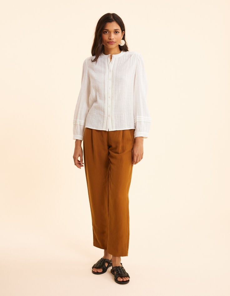 Ikks Chemise écrue Détails Plis I.Code