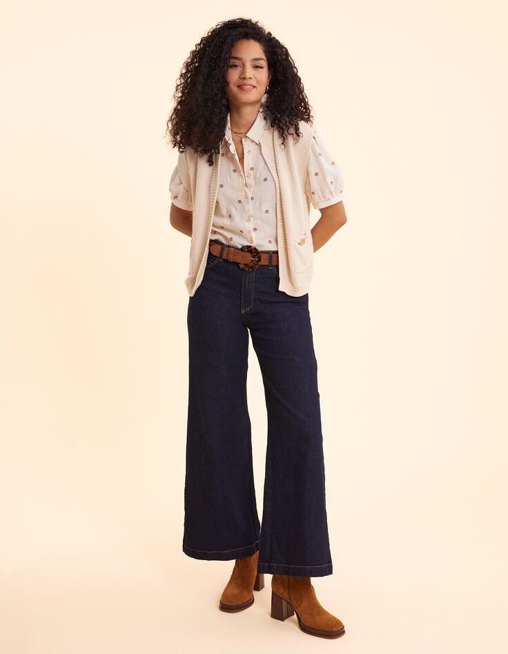 Ikks Chemise écrue Motifs Fleurs I.Code