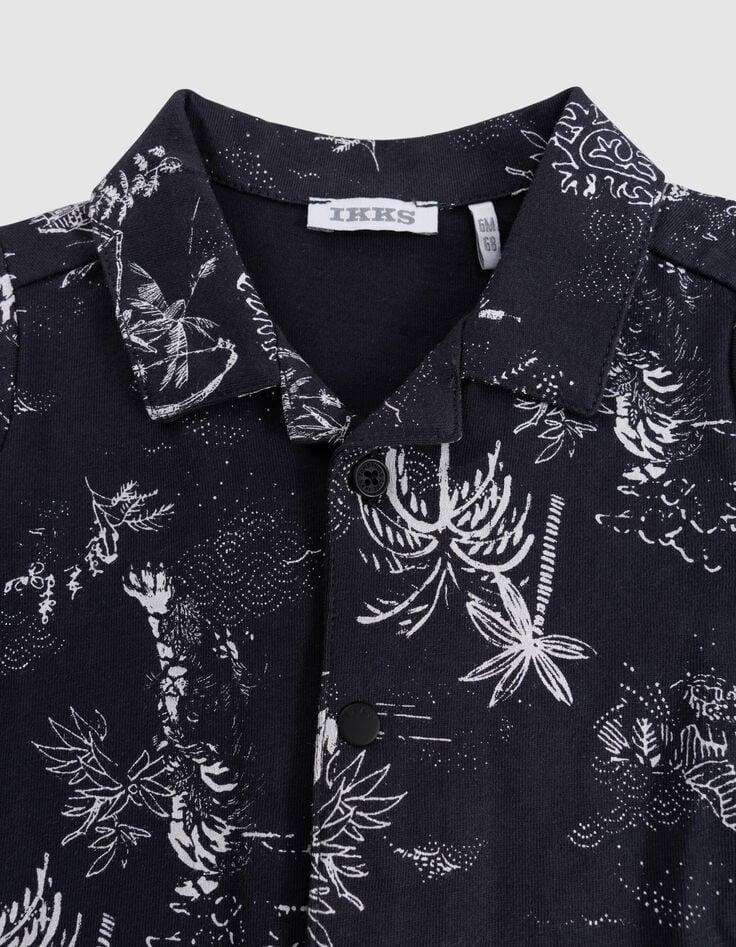 Ikks Chemise Grise à Imprimé Jungle Bébé Garçon