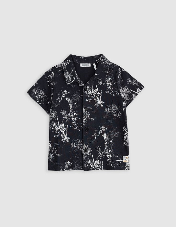 ikks Chemise grise à imprimé jungle bébé garçon