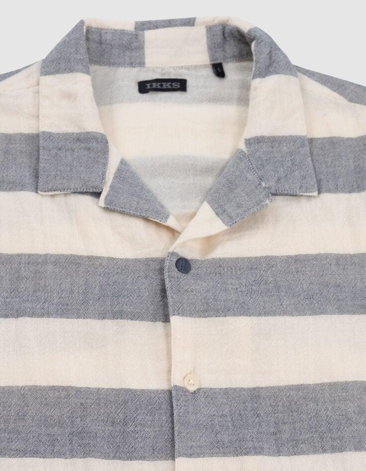 Ikks Chemise Marine Motif Larges Rayures Garçon