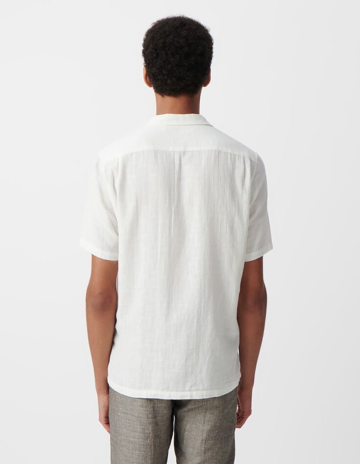 Ikks Chemise REGULAR Blanc Cassé Armurée Homme
