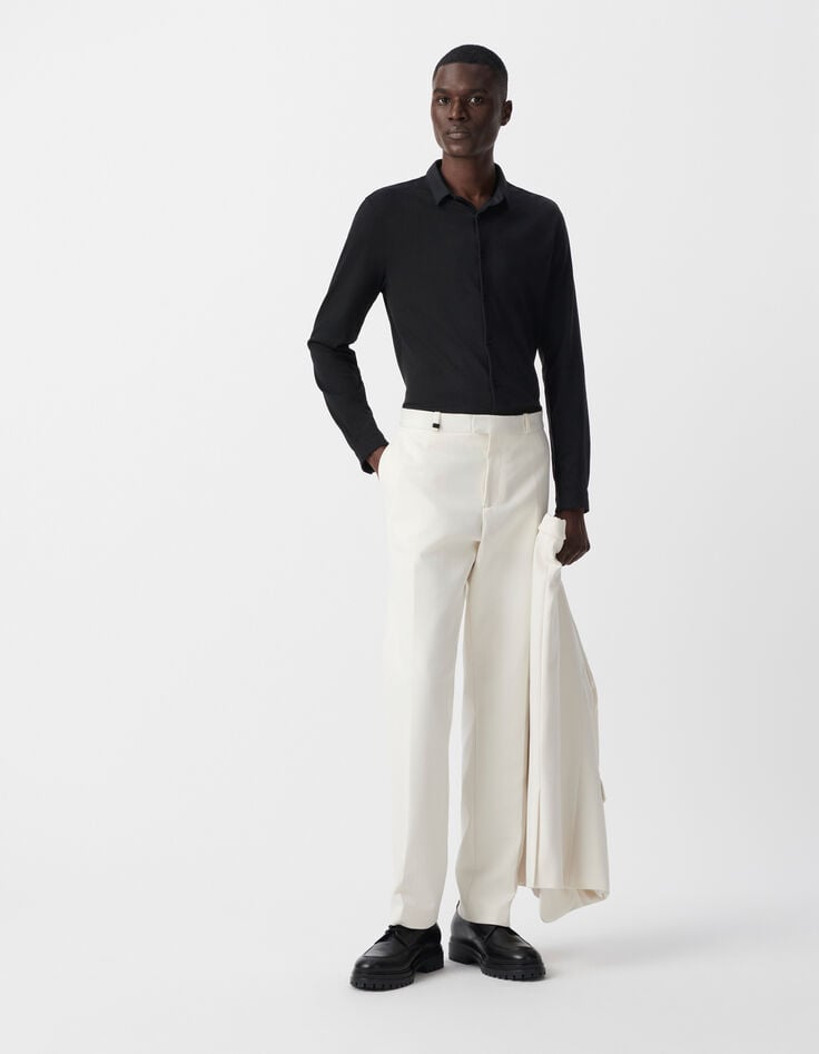 ikks Chemise REGULAR noire Interlock Homme