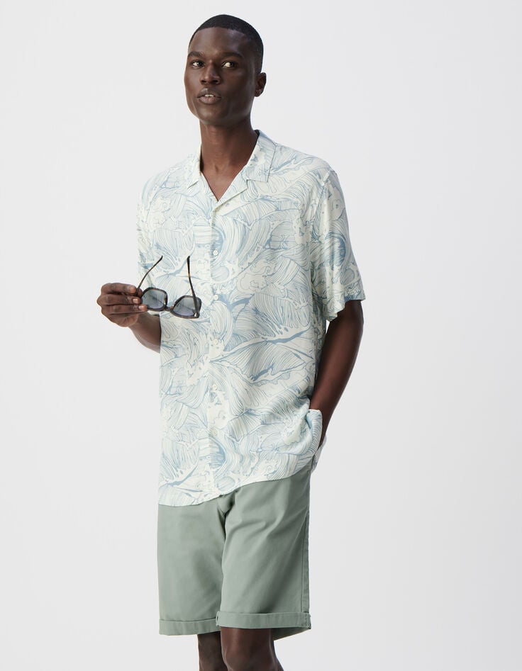 ikks Chemise REGULAR orage imprimé vagues Homme