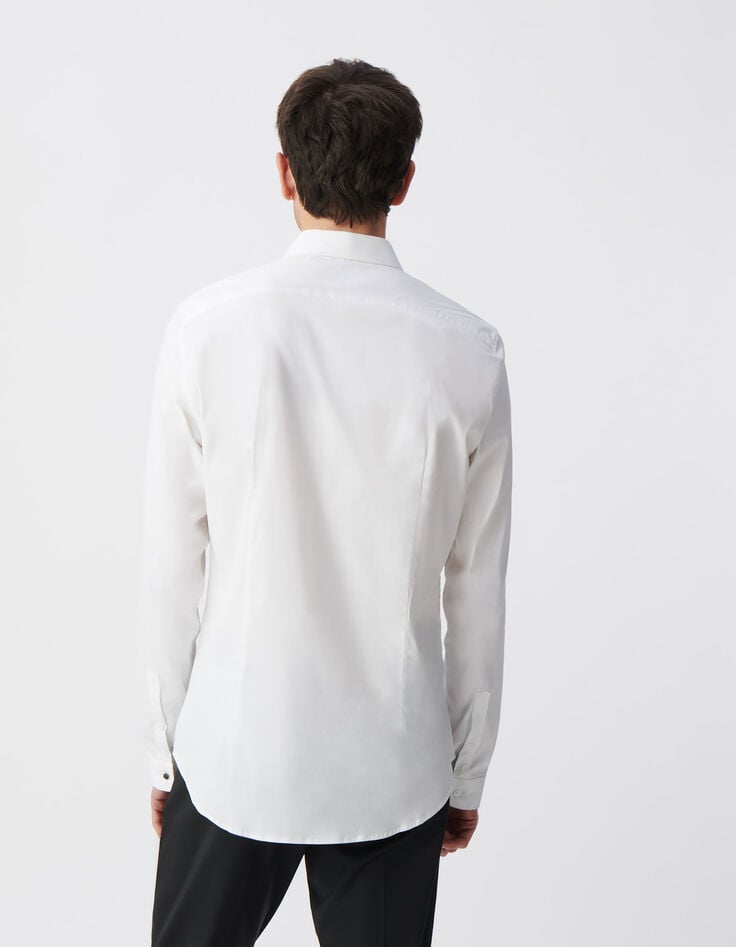 Ikks Chemise SLIM Blanche EASY CARE Homme