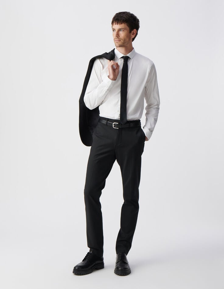 ikks Chemise SLIM blanche EASY CARE Homme