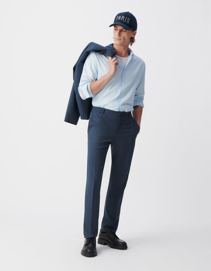 Ikks Chemise SLIM Ciel Voile De Coton Bio Homme