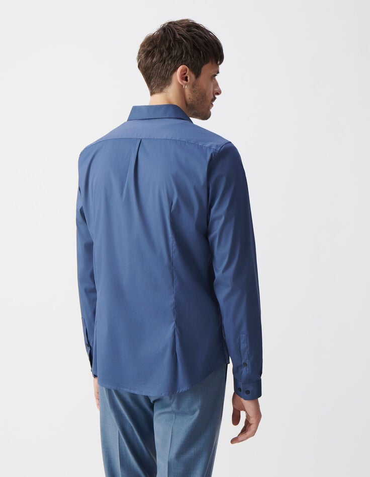 Ikks Chemise SLIM Encre En Popeline Homme