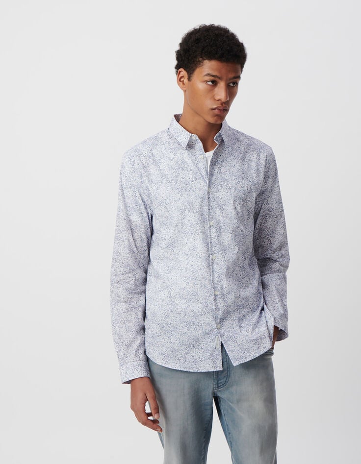 Ikks Chemise SLIM Orage Tissu Liberty Floral Homme