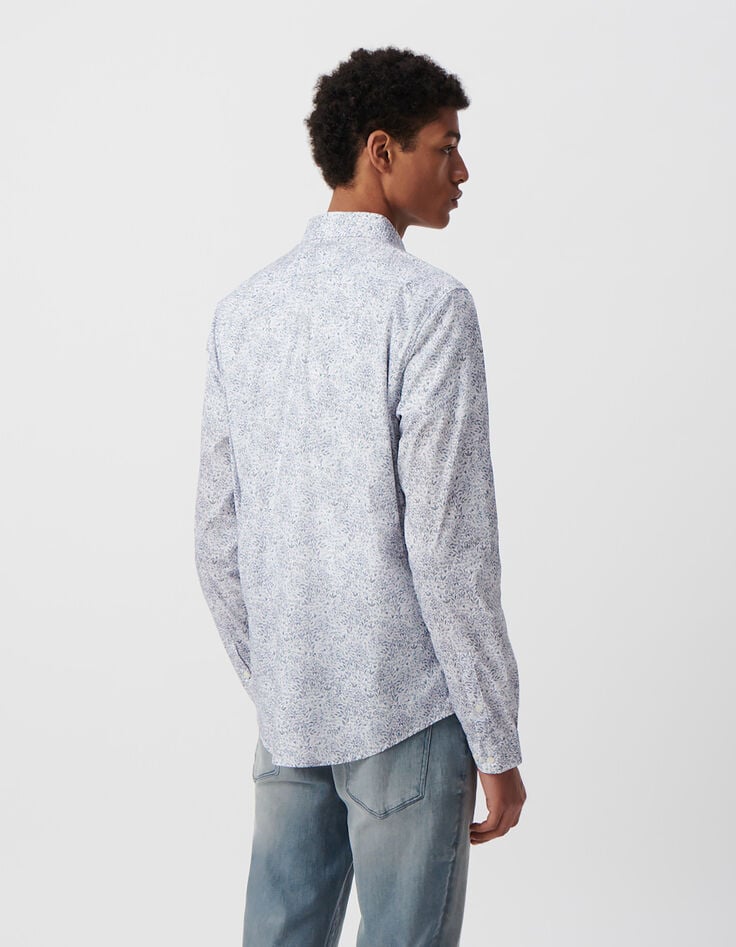 Ikks Chemise SLIM Orage Tissu Liberty Floral Homme