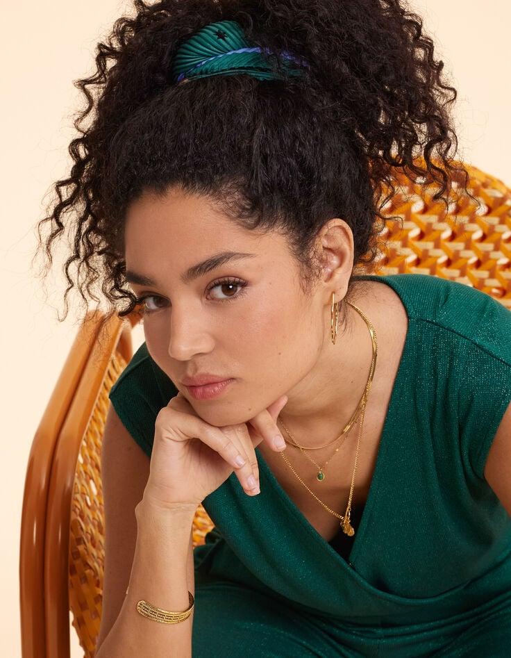 Ikks Collier 3 Rangs Avec Feuille De Ginko I.Code