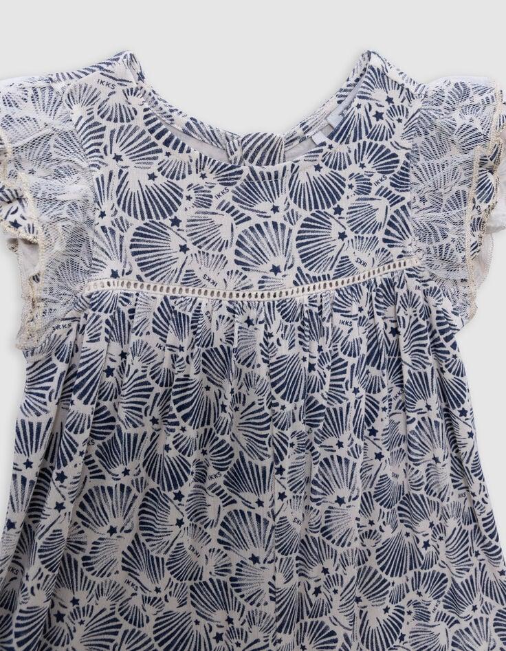 Ikks Combi Courte Imprimé Coquillages Bébé Fille