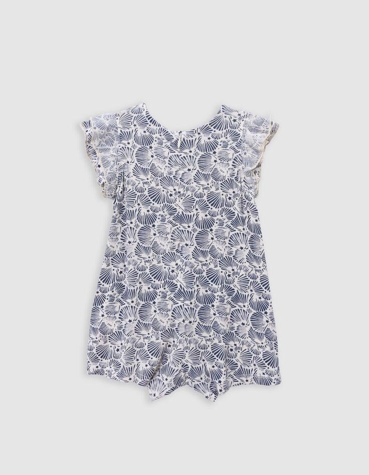 Ikks Combi Courte Imprimé Coquillages Bébé Fille