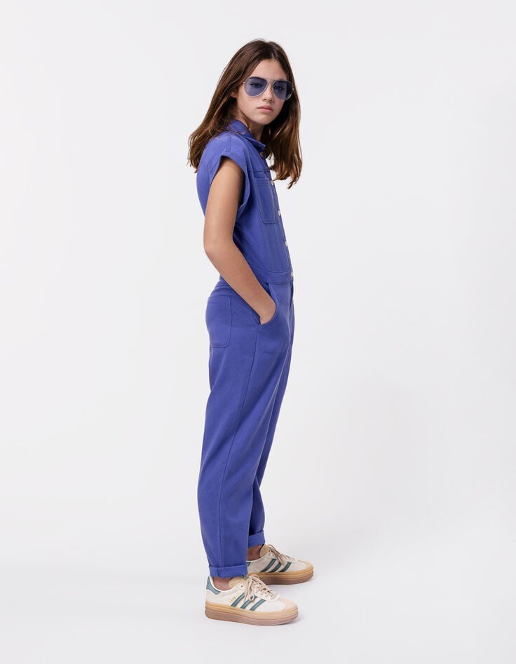 Ikks Combi Longue Bleue Pressionnée Fille