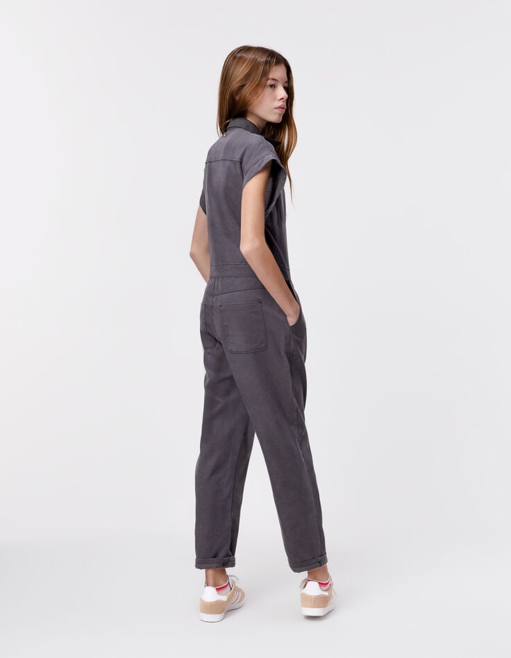 Ikks Combi Longue Grise Pressionnée Fille