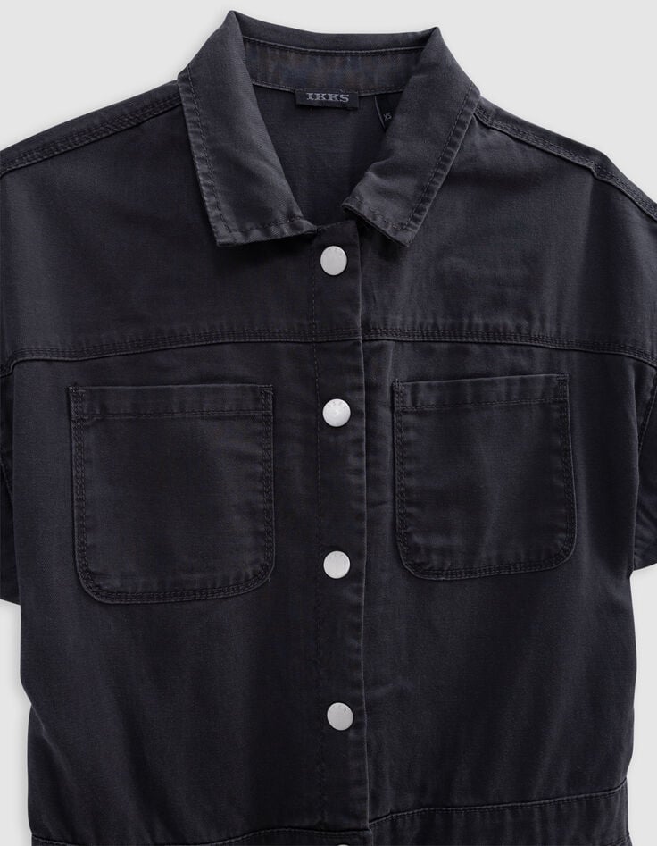 Ikks Combi Longue Grise Pressionnée Fille