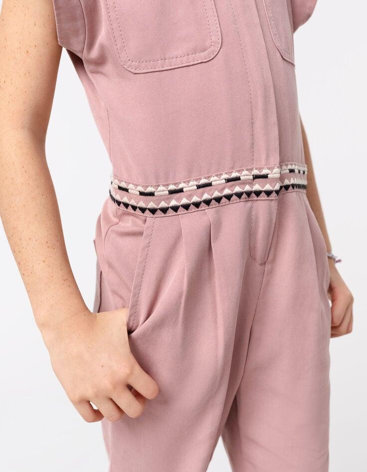 Ikks Combi Longue Rose Brodée Fille