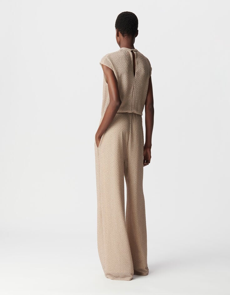 Ikks Combinaison Dorée Motif Chevrons Femme